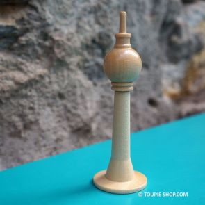 Toupie de Berlin Fernsehturm Tour Allemagne Monument historique Jeux en Bois avec Support Collection Jouet Toupie Shop