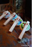Toupie en bois à ficelle Jeux avec lanceur Cadeau enfant