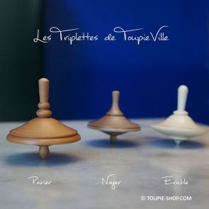 Les Triplettes de ToupieVille Jeux en Bois Fabrique en France Artisanat Collection Jouets Bois Toupie Shop Nantes