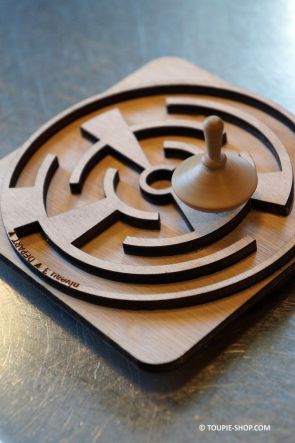 Labyrinthe Jeux toupies plateaux en bois jouet artisanal achat cadeau fabrique en france jeu adresse collection Toupie Shop