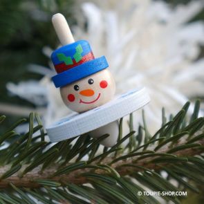 Bonhomme de Neige Toupie de Noel Jouet en Bois Jeux Cadeau original Enfant Collection Toupie Shop Magasin Jouets Achat Toupies