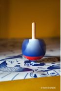 Toupie Fuji Jeu en bois artisanal Cadeau original illusion optique Japon