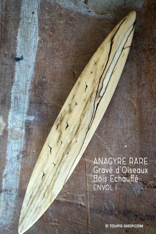 Envol Oiseaux Anagyre sculpture bois echauffe piece unique artisanal acheter cadeau noel adulte jeux france Toupie Shop