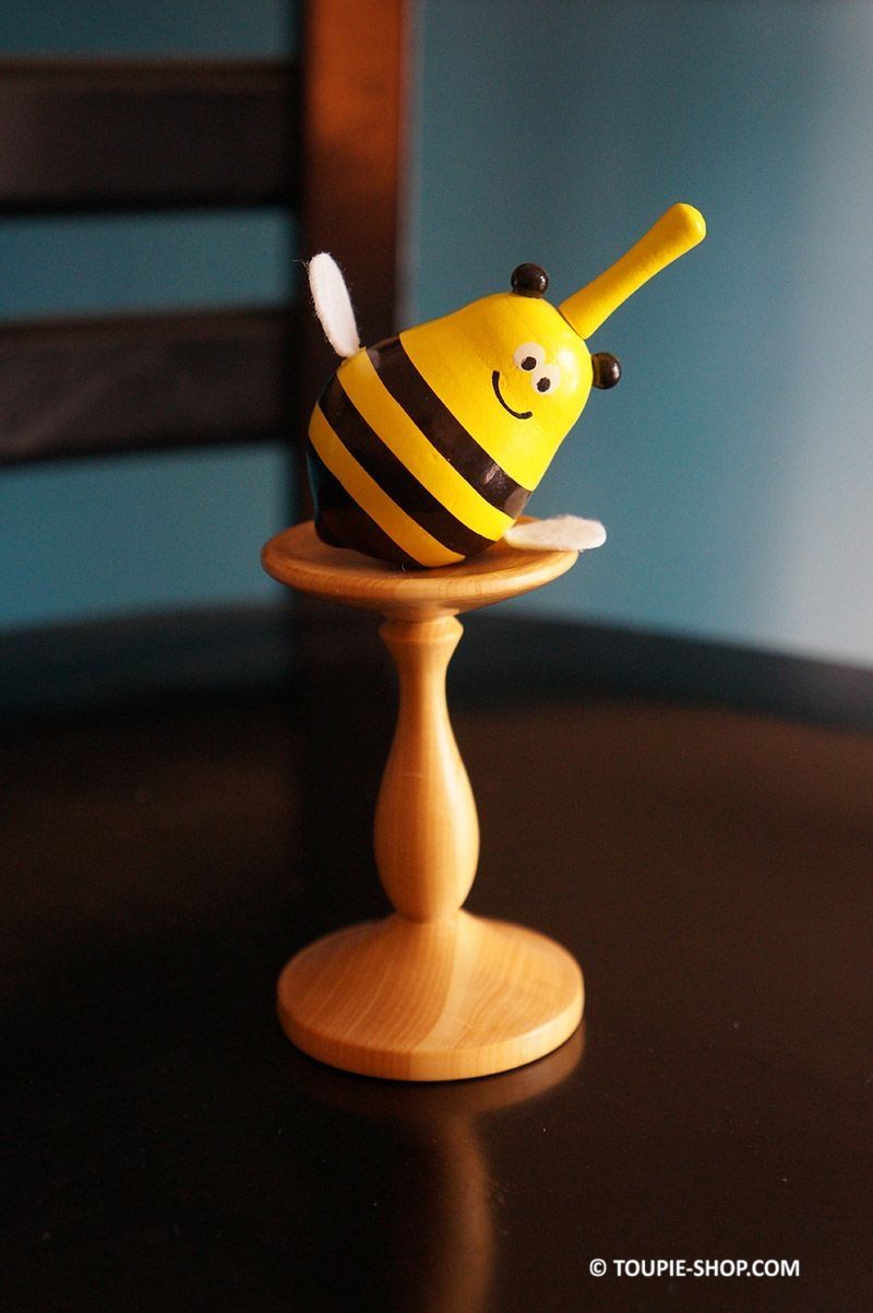 Toupie Bee ! Ce jouet en bois Abeille est un cadeau rigolo pour enfant