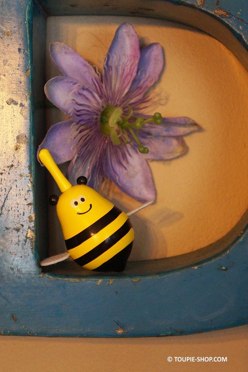 Toupie Bee Jouet en Bois Rigolo Abeille Cadeau Enfant