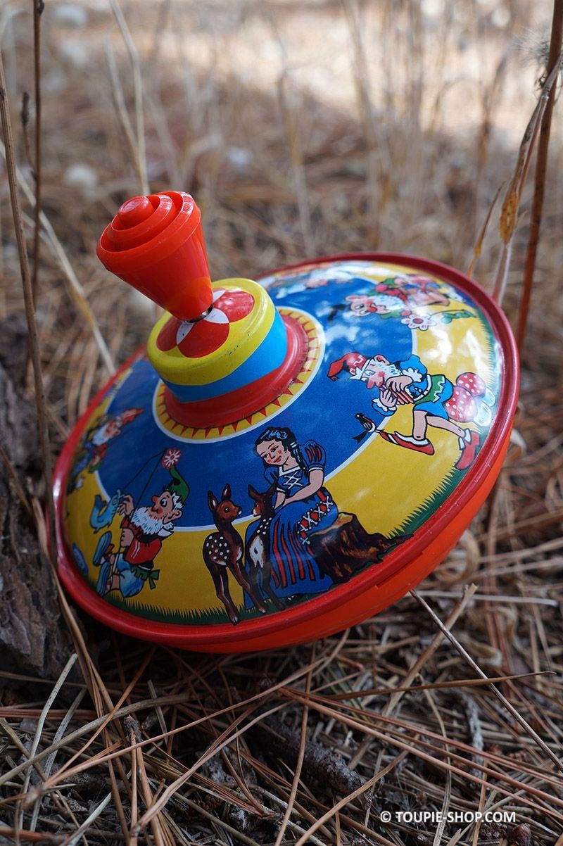 Blanche-Neige et les 7 Nains Toupie en Métal Jouet Vintage Jeux Enfant