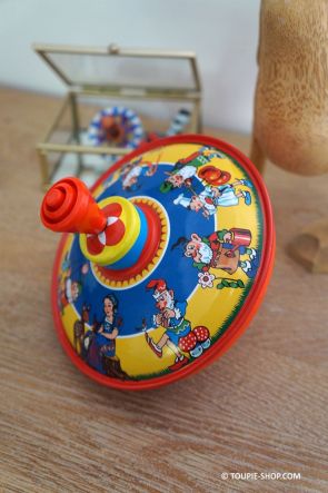 Humming Top Snow White and the Seven Dwarfs Metal spinning top vintage old toys game children collection Toupie Shop