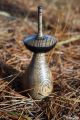 Toupie Bolet champignon jeux en chene noirci ebonisation tourneur sur bois artisanat objet deco fabrique en France Toupie Shop