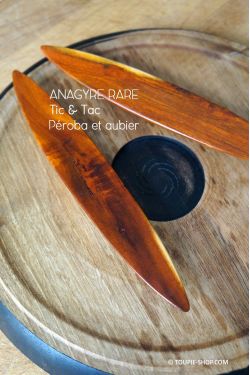 Rattleback Anagyre Toupie en Bois Precieux Peroba Jeux Sciences Artisanat Fabrique en France Collection Jouet Toupie Shop
