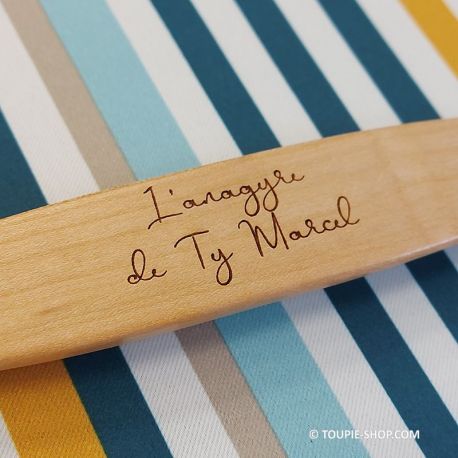 Anagyre Toupie en Bois Artisanale Cadeau Personnalisé de Qualité Sculpture Gravure Objet Insolite Fabriqué en France 