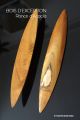 Grand Modele Toupie Celte Jeux en Bois Piece Unique Ronce Acacia Made in France Collection Toupie Shop Anagyre Rattleback