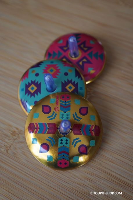  	collection 3 toupies en metal azteque jeux pour enfant cadeau anniversaire fille garcon quel jouet choisir toupie shop