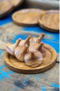 Petit Plateau pour Toupie en Bois d'Olivier Accessoire de Jeux