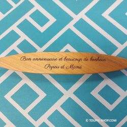 Toupie en bois cadeau personnalise piece unique achat anagyre objet insolite jeux sciences fabrique en france anniversaire papa