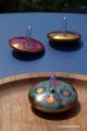 Bleu rose or quelle toupie choisir collection 3 jouets en metal jeux pour enfant cadeau anniversaire gouter animation toupies