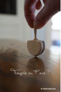 Toupie Pile ou Face Jeu de Hasard en Bois Fabriqué en France