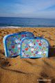 Valise en carton hippie jeux enfant boite rangement toupies peace and love jouet acheter cadeau enfant collection toupie shop