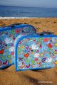 	Valise en carton hippie jeux enfant boite rangement toupies peace and love cadeau deco jouet enfant collection toupie shop
