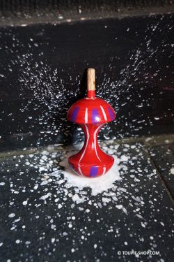 Toupie trognon jouet en bois artisanal surprenant en rotation jeux illusions optique cadeau original fabrique en france