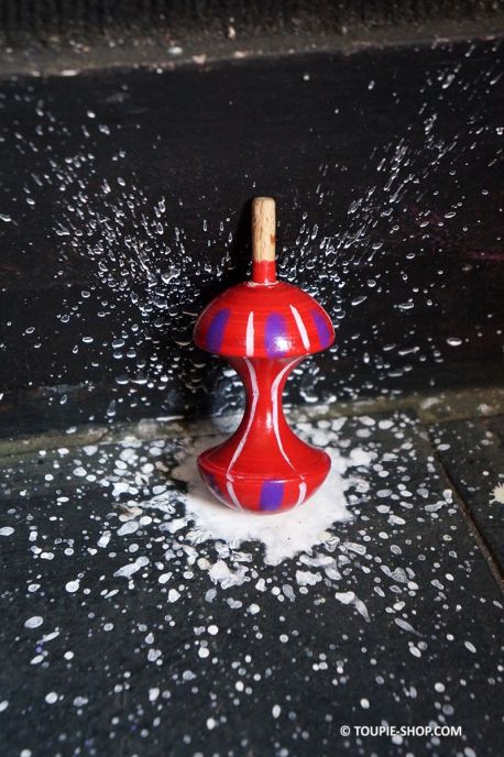 Toupie trognon jouet en bois artisanal surprenant en rotation jeux illusions optique cadeau original fabrique en france