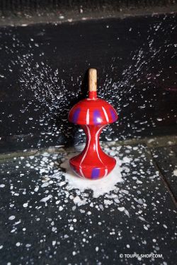  	Toupie trognon jouet en bois artisanal surprenant en rotation jeux illusions optique cadeau original fabrique en france