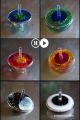 Pause play jeux de toupie originale avec paillettes idee cadeau noel pour enfant jouet magique force centrifuge Toupie Shop