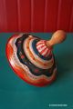 carrousel ancien jouet en metal fer blanc poignee bois toupie vintage jeux autrefois acheter cadeau enfant humming top
