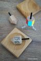 	Dé neutre 6 faces personnaliser toupie en bois naturel originale idee jeux de societe achat petit cadeau enfant creatif