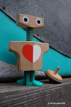 Jeux de Toupie Zigoto Lanceur Universel de Toupies en Bois Jouet Toupie Shop Magasin Jeux Enfants Cadeau Original