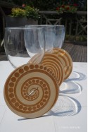 Toupie Sous-Bock en Bois Jeux Apéro Cadeau Original