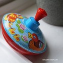 Jouet Ancien Toupie en Métal pour Enfants Jeux avec Animaux Canards