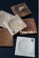 Petit Plateau pour Toupie en Bois Artisanat Taille S