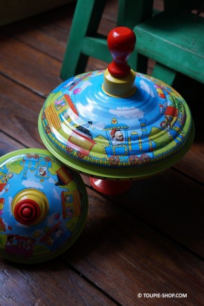 Toupie Carrousel Train Jeux en Métal Cadeau Enfant Toupie-Shop.com