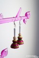  	Bigouden Mini Fuchsia Boucles d'oreilles Bijou en Bois Artisanal Toupie-Shop Magasin de Jouet Toupies