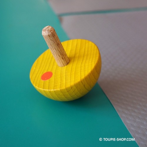 Cette Demi-Sphère est une toupie expérimentale, jeu en bois original !