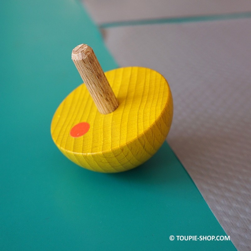 Cette Demi-Sphère est une toupie expérimentale, jeu en bois original !