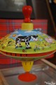 Jeu Ancien en Métal Toupie Avec Animaux de la Ferme Cochon Cheval Vache Chat Jeux Toupie Shop Magasin Jouets Toupies Enfants