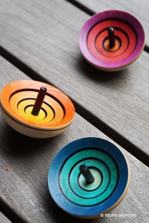 Toupies Hanoucca En Bois BESTonZON - Lot De 8, Jeu éducatif Pour Enfants, Motricité Fine