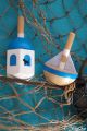 Blanc Bleu Collection de Toupies Jouets en bois Jeux Traditionnels Cadeau Souvenir Grece Toupie Shop Magasin Jouet Culturel