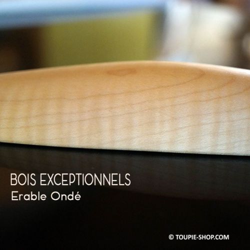 Rattleback Anagyres en Bois Exceptionnels Locaux Erable Ondé Jeux Toupie Shop Magasin Acheter Jouet Bois Artisanat