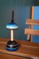 Colibri Bleu jouet en bois toupie avec support artisanat jeux design objet deco cadeau insolite acheter collection toupies
