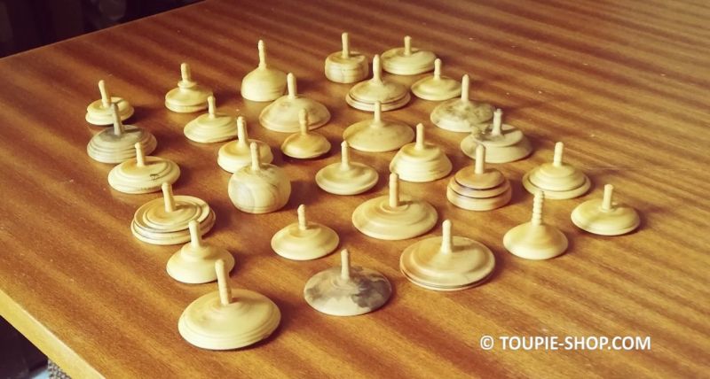 Jeux Toupie pour doigt Cadeau Jouet en Bois de Buis Fabriqué en France